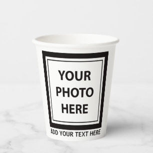 Upload Picture Photo & Add Text – Customise Paper Cups