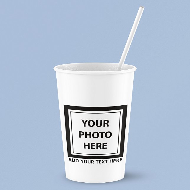 Upload Picture Photo & Add Text – Customise Paper Cups (Creator Uploaded)