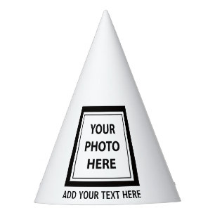 Upload Picture Photo & Add Text – Customise Party Hat