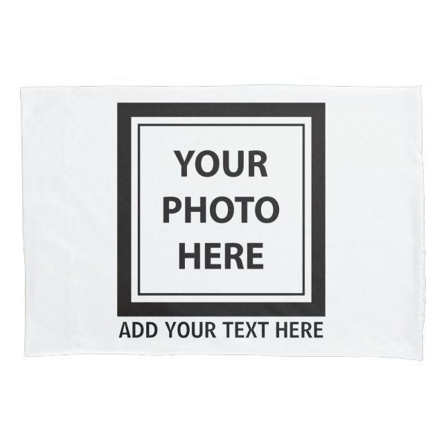 Upload Picture Photo & Add Text – Customise Pillowcase (Front)