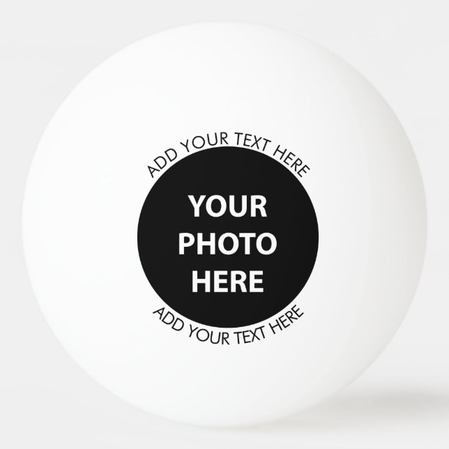 Upload Picture Photo & Add Text – Customise Ping Pong Ball (Front)