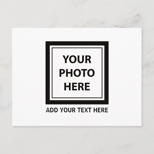 Upload Picture Photo & Add Text – Customise Postcard (Front)