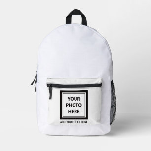 Upload Picture Photo & Add Text – Customise Printed Backpack