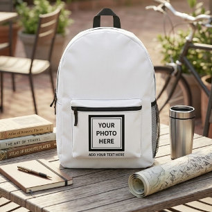 Upload Picture Photo & Add Text – Customise Printed Backpack
