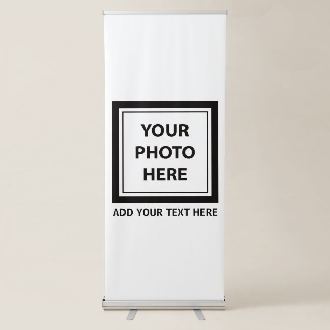 Upload Picture Photo & Add Text – Customise Retractable Banner (Front)
