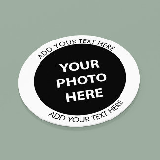 Upload Picture Photo & Add Text – Customise Round Paper Coaster