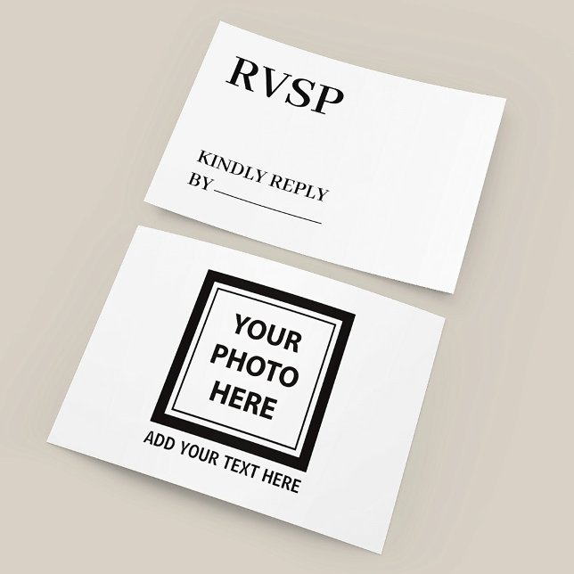 Upload Picture Photo & Add Text – Customise RSVP Card (Creator Uploaded)