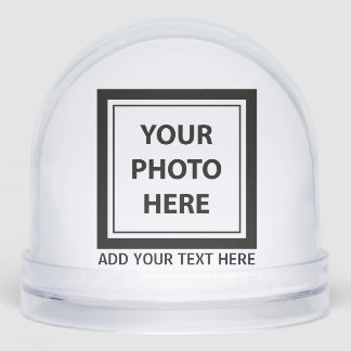 Upload Picture Photo & Add Text – Customise Snowglobe