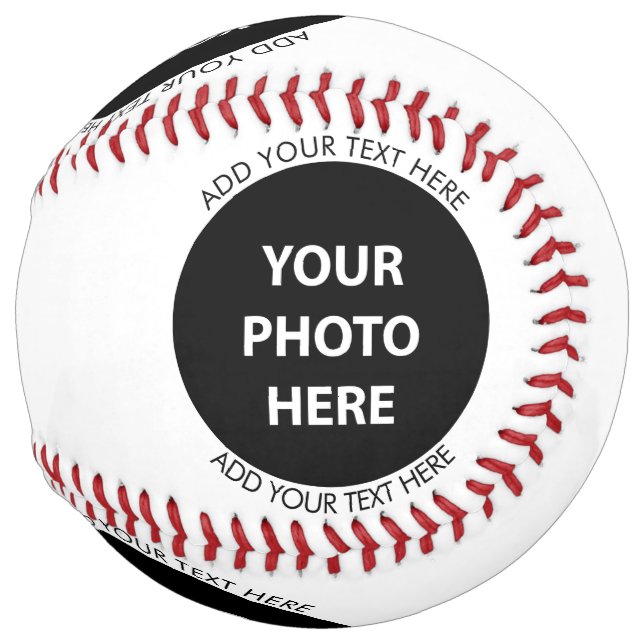 Upload Picture Photo & Add Text – Customise Softball (Front Right)