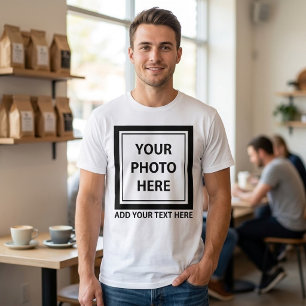 Upload Picture Photo & Add Text – Customise T-Shirt