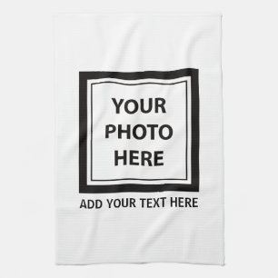 Upload Picture Photo & Add Text – Customise Tea Towel