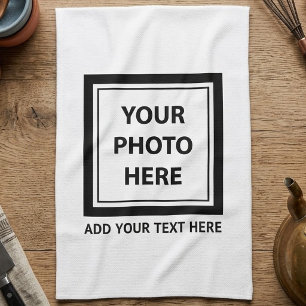 Upload Picture Photo & Add Text – Customise Tea Towel