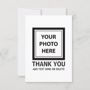 Upload Picture Photo & Add Text – Customise Thank You Card