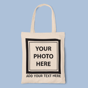 Upload Picture Photo & Add Text – Customise Tote Bag