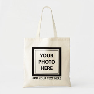Upload Picture Photo & Add Text – Customise Tote Bag