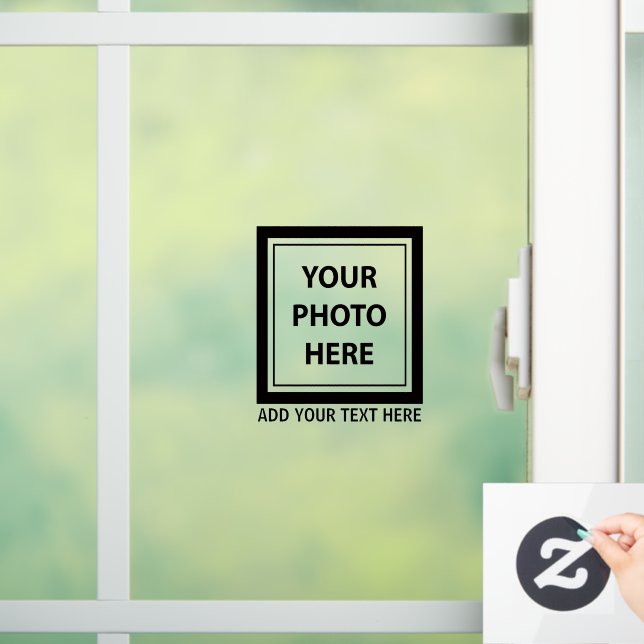 Upload Picture Photo & Add Text – Customise Window Cling (Home)