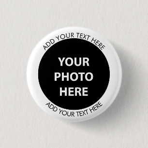 Upload Picture Photo & Add Text – Customize 3 Cm Round Badge