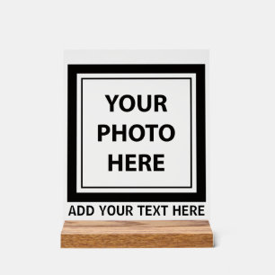 Upload Picture Photo & Add Text – Customize Acrylic Sign