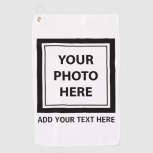Upload Picture Photo & Add Text – Customize Golf Towel