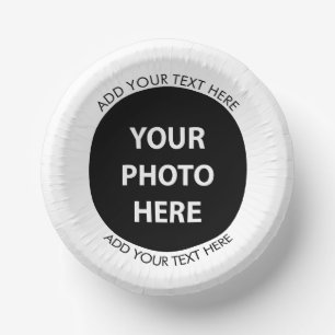 Upload Picture Photo & Add Text – Customize Paper Plate