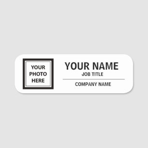 Upload Picture Photo & Add Text – Customize Simple Name Tag
