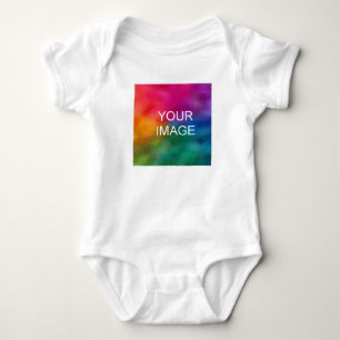 Upload Picture Photo Add Text Jersey White Unisex Baby Bodysuit