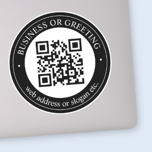 Upload QR code or Logo Modern Black