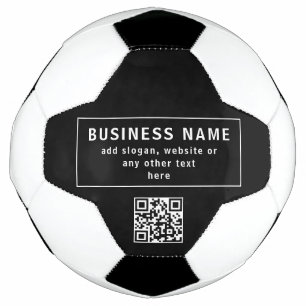 Upload QR code or Logo Modern Black Football