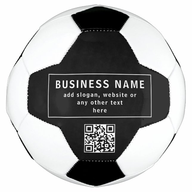 Upload QR code or Logo | Modern Black Football (Front)