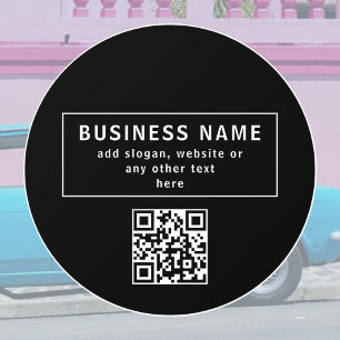 Upload QR code or Logo   Modern Black Window Cling