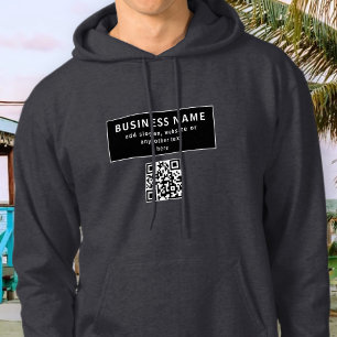 Upload QR code or Logo   Modern Hoodie