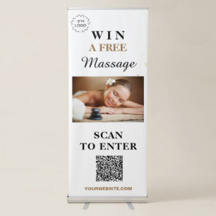 *~* UPLOAD QR + IMAGE LOGO CONTEST WIN GIVE AWAY RETRACTABLE BANNER