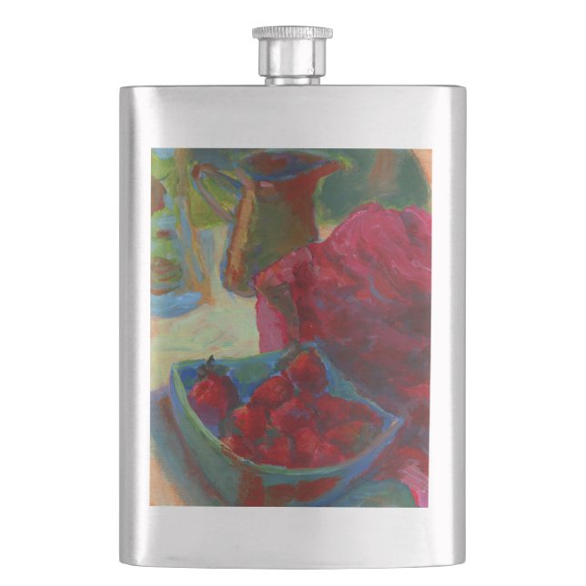 Upload Your Artwork | Turn Custom Painting to  Hip Flask (Front)
