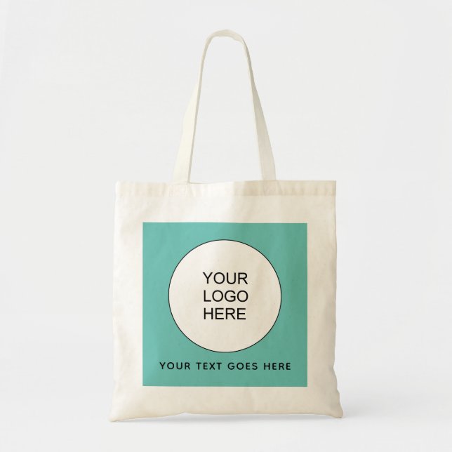 Upload Your Business Company Logo Natural Budget Tote Bag (Front)