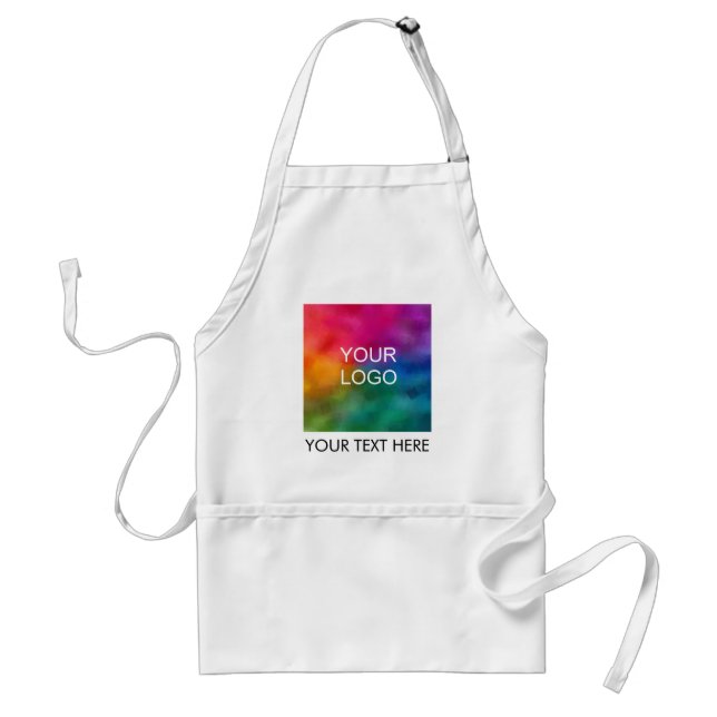 Upload Your Business Company Logo Text Template Standard Apron (Front)