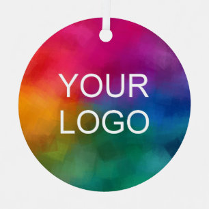 Upload Your Business Logo Double Sided Circle Metal Tree Decoration