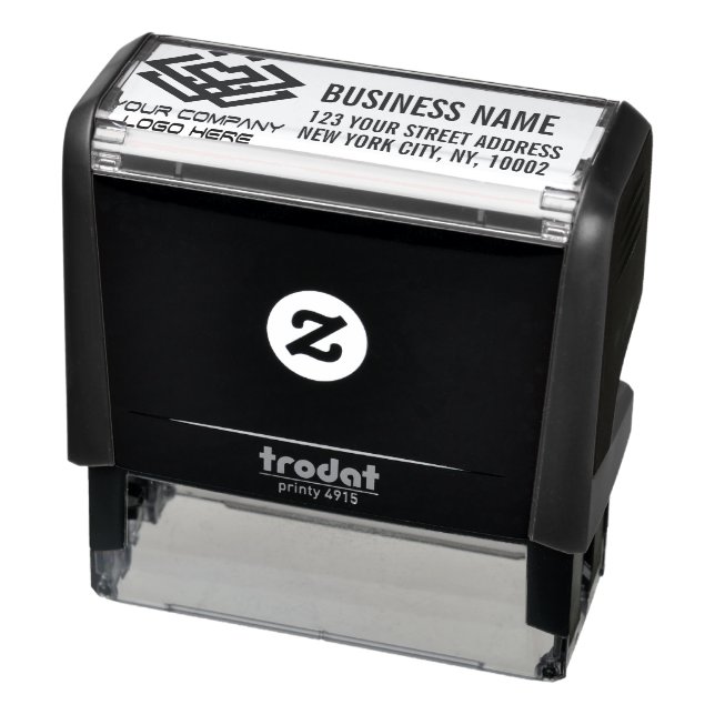 Upload Your Company Logo Address  Self-inking Stamp (Product)