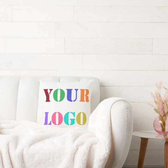 Upload Your Company Logo Branded Throw Pillow (Couch)