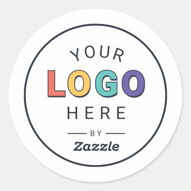 Upload Your Company Logo Classic Round Sticker (Front)