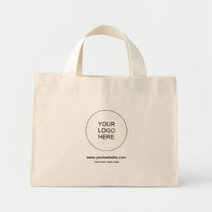 Upload Your Company Logo Here Website Address Mini Tote Bag