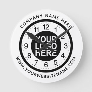 Upload Your Company Logo Round Clock