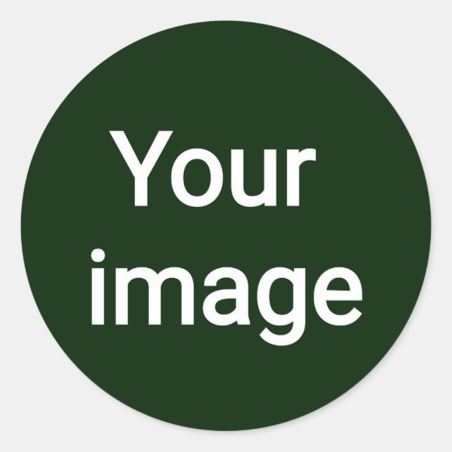 Upload Your Custom Image – Personalised Graphic Classic Round Sticker (Front)