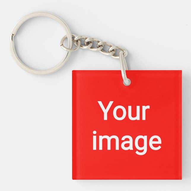Upload Your Custom Image – Personalized Graphic Key Ring (Front)
