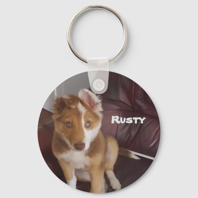 Upload your Custom pet photo Key Ring (Front)