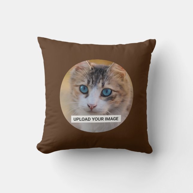 Upload Your Cute Cat Photo Cushion (Front)