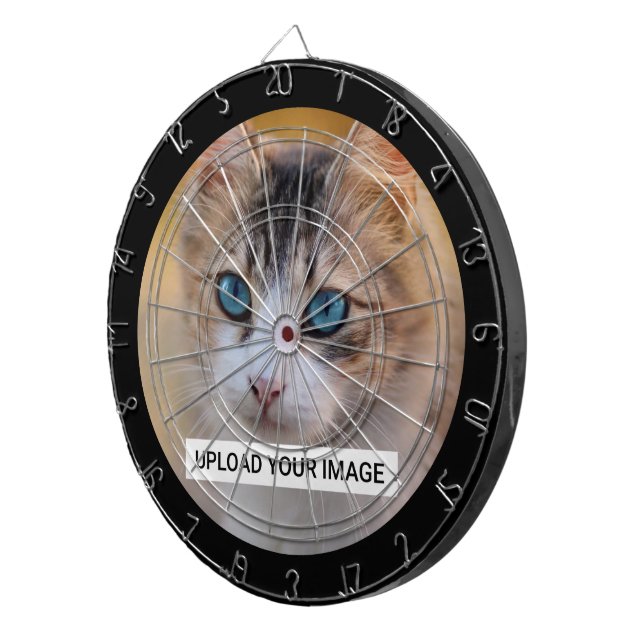 Upload Your Cute Cat Photo Dartboard (Front Right)
