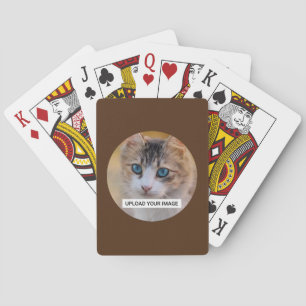 Upload Your Cute Cat Photo Playing Cards