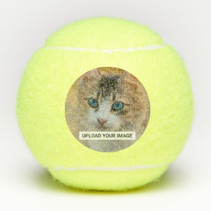 Upload Your Cute Cat Photo Tennis Balls