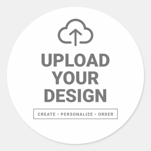 Upload Your Design Classic Round Sticker (Front)