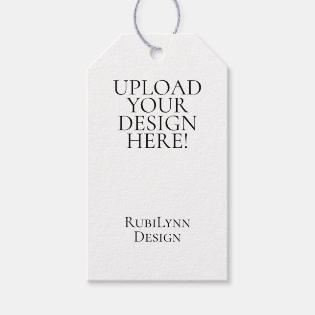 Upload Your Design Here Custom Gift Tag (Front)